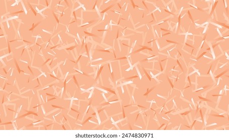 Abstract geometric seamless pattern with peach fuzz color lines
