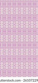 Abstract Geometric Seamless Pattern with Pink Line Art