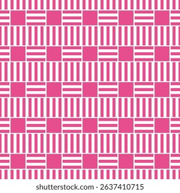 Abstract Geometric Seamless Pattern in Pink 