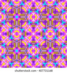 Abstract geometric seamless pattern with pink