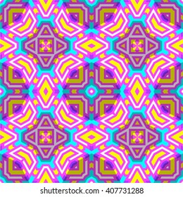 Abstract geometric seamless pattern with pink