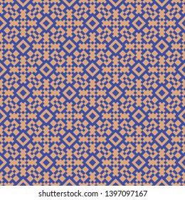 Abstract geometric seamless pattern.  Pixel art. 