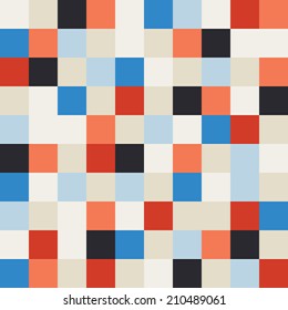 Abstract geometric seamless pattern. Pixel background. Vector.