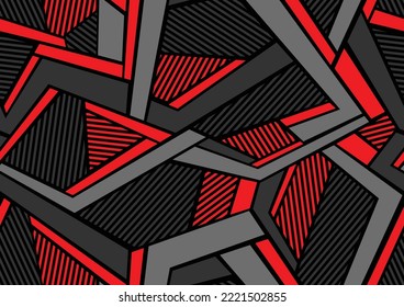 Abstract geometric seamless pattern with polygonal shapes. Modern digital sport camo texture ornament for fabric, fashion and vinyl wrap print. Vector background.