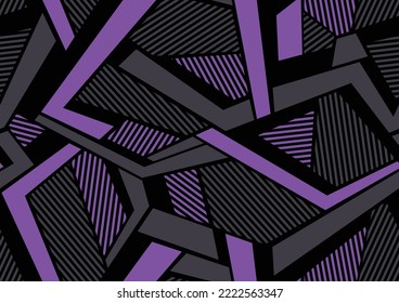 Abstract geometric seamless pattern with polygonal shapes. Modern digital sport camo texture ornament for fabric, fashion and vinyl wrap print. Vector background.