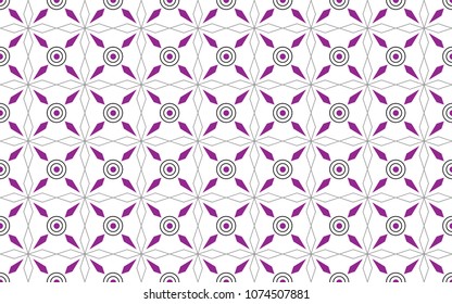 abstract geometric seamless pattern purple color on white background.easy to edit color. for textile print web another design.