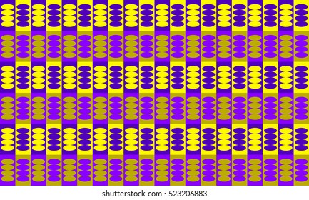 Abstract geometric seamless pattern in purple and yellow colors