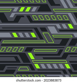 Abstract geometric seamless pattern. Racing texture with striped ornament for sport car vinyl and decal print. Vector background.