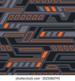 Abstract geometric seamless pattern. Racing texture with striped ornament for sport car vinyl and decal print. Vector background.