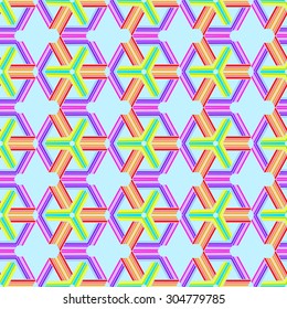 abstract geometric seamless pattern rainbow palette - vector illustration