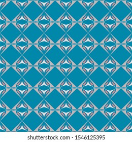 Abstract geometric seamless pattern, Red line and pink color striped on blue background