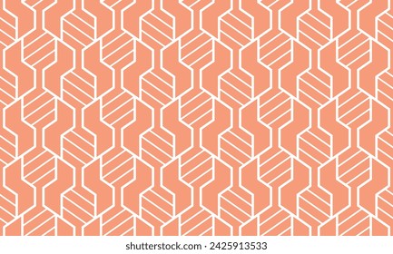 Patrón geométrico sin costuras abstracto. Rojo y blanco. Textura elegante moderna que repite el fondo del vector.