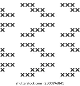 Abstract geometric seamless pattern. Repeat the cross shape.