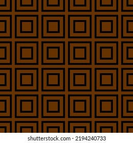 Abstract geometric seamless pattern. Repeating background. Geometric motif Fabric design Textile swatch. Dress man shirt fashion garment scarf wrap squares all over print Brown and Black Square EPS 10