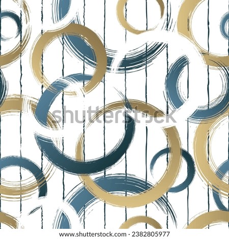 Abstract geometric seamless pattern. Repeating geometry line background for design prints. Repeated brush strokes shapes. Watercolor texture. Repeat whimsical Intersection lines. Vector illustration ストックフォト © 