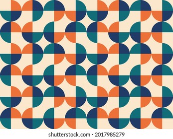 Abstract geometric seamless pattern. Retro background for textile, fabric, fashion. Vector