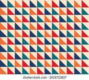 Abstract geometric seamless pattern. Retro background for textile, fabric, fashion. Vector