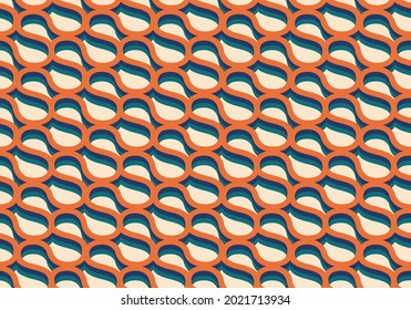 Abstract geometric seamless pattern. Retro background for textile, fabric, fashion. Vector