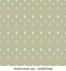 Abstract geometric seamless pattern from rhombuses. Doodles. Retro style. Vector design for textile, ceramic tile, cover, cloth, wallpaper, card, wrapping paper