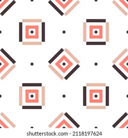 Abstract geometric seamless pattern with rhombuses. Modern design illustration. Vector wallpaper.	