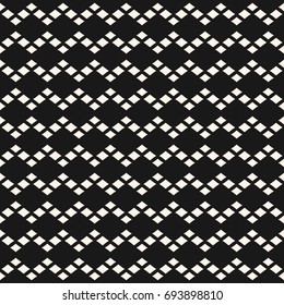 Abstract geometric seamless pattern with rhombuses. Simple vector geometrical texture, argyle pattern. Black & white stylish monochrome background, repeat tiles. Design for home decor, textile, fabric