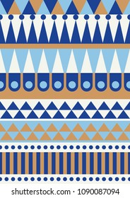Abstract geometric seamless pattern. Scandinavian and folk design. Vector Illustration.