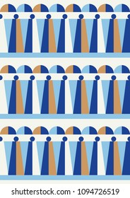 Abstract geometric seamless pattern. Scandinavian and folk design. Vector Illustration.