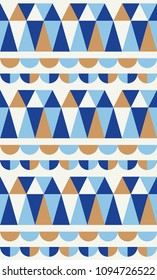 Abstract geometric seamless pattern. Scandinavian and folk design. Vector Illustration.