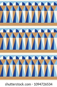 Abstract geometric seamless pattern. Scandinavian and folk design. Vector Illustration.