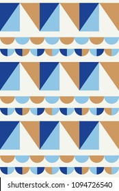 Abstract geometric seamless pattern. Scandinavian and folk design. Vector Illustration.