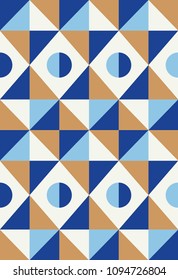 Abstract geometric seamless pattern. Scandinavian and folk design. Vector Illustration.