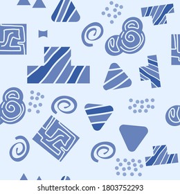 Abstract geometric seamless pattern in scandinavian style. Vector Illustration.