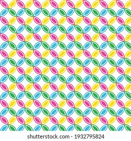 Abstract Geometric seamless pattern in Scandinavian style. Mid century design. Vector wallpaper. Stock illustration.