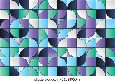 Abstract geometric seamless pattern in Scandinavian style for textile. Gradient geometric shapes in stroke line square vector tileable background