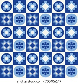 Abstract geometric seamless pattern in scandinavian style. Vector Illustration.