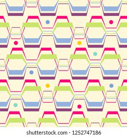 Abstract geometric seamless pattern. Simple wavy zigzag stripes background. Colorful modern decoration design