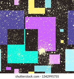 Abstract geometric seamless pattern with simple squares