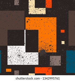 Abstract geometric seamless pattern with simple squares