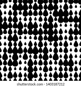 Abstract geometric seamless pattern with simple drop shapes on white background. Rain icon vector endless texture