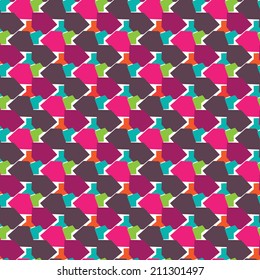 Abstract geometric seamless pattern. Simple ornamental vector background. Endless mosaic texture.
