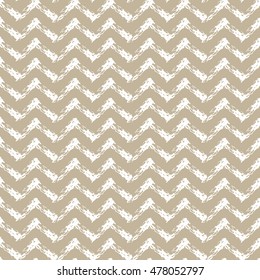 Abstract geometric seamless pattern. Simple light brown background.Vector illustration.Modern graphic design.Chevron pattern. Zig zag pattern.