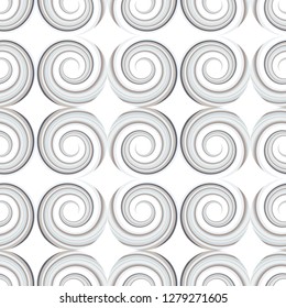 Abstract geometric seamless pattern with spiral shapes.