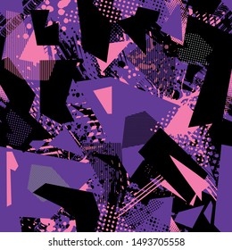  Abstract geometric seamless pattern. Sport racing background for Textile, sport wear, vinyl. Abstract grunge background