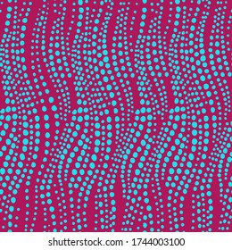 Abstract geometric seamless pattern. Spotted background. Small circles, dots and shapes. Simple elegant ornament in minimalist style. Fashion design for textile, fabric and wrapping.