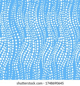 Abstract geometric seamless pattern. Spotted background. Small circles, dots and shapes. Simple elegant ornament in minimalist style. Fashion design for textile, fabric and wrapping.