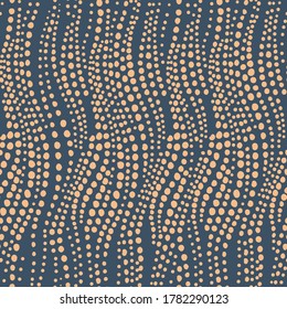 Abstract geometric seamless pattern. Spotted background. Small circles, dots and shapes. Simple elegant ornament in minimalist style. Fashion design for textile, fabric and wrapping.