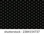 Abstract geometric seamless pattern with sprout centre of double square in  blue, gray n light  on black background.Vector illustration.For masculine shirt lady dress textile cover wallpaper print
