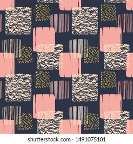 Abstract geometric seamless pattern with squares. Modern abstract design for paper, cover, fabric, interior decor and other users.