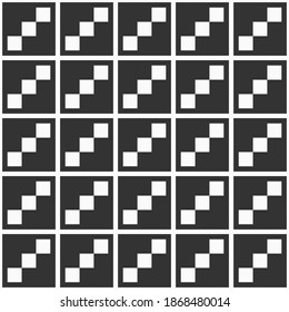 Abstract geometric seamless pattern with squares. Repeating geometric ornament. Simple graphic print. Vector monochrome background.