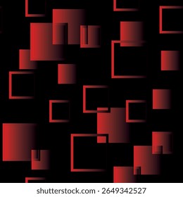 
Abstract geometric seamless pattern with squares and rectangles. Vector illustration in red shades. For creating expressive geometric prints